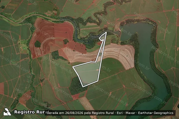 Imagem de satélite de Fazenda Cachoeirinha da Barra - Gleba 03 em São Joaquim da Barra - SP