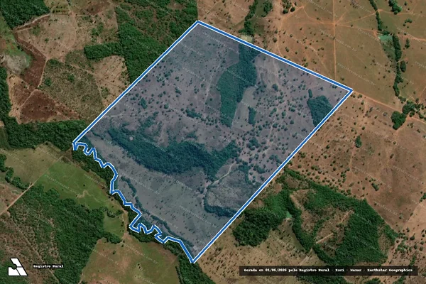 Imagem de satélite de Gleba n° 01 Parte do Lote n° 41 do Loteamento Pium e Rio do Coco da 1ª Etapa - FAZENDA DUAS MENINAS em Chapada de Areia - TO