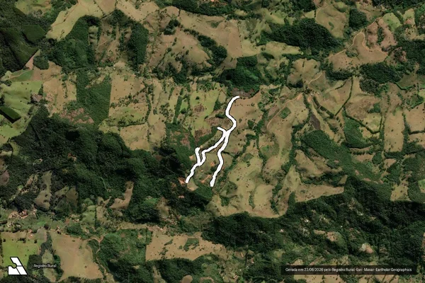 Imagem de satélite de Rancho O Hara - Estrada Interna em Paraisópolis - MG