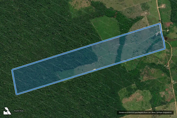 Imagem de satélite de FAZENDA CEU AZUL - PARTE 1 em Rurópolis - PA