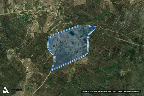 Imagem de satélite de FAZENDA VALE DO PARAÍSO - Parte 03 em Gravatá - PE