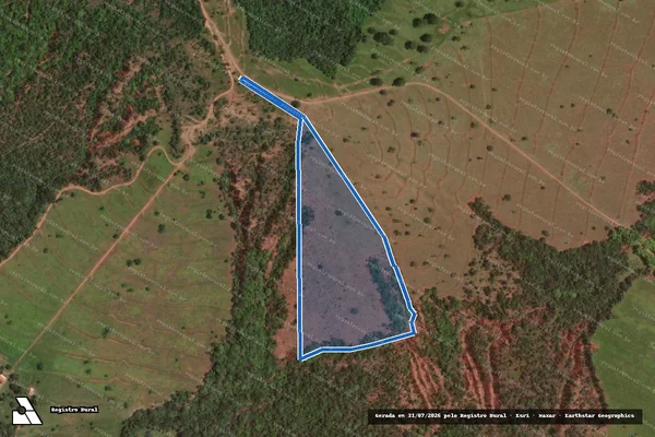 Imagem de satélite de FAZENDA OLHOS D ÁGUA - Gleba GLEBA 01 em Prata - MG
