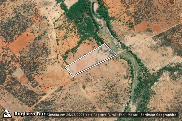 Imagem de satélite de FAZENDA ALGODÕES - Parte 1 em Sento Sé - BA
