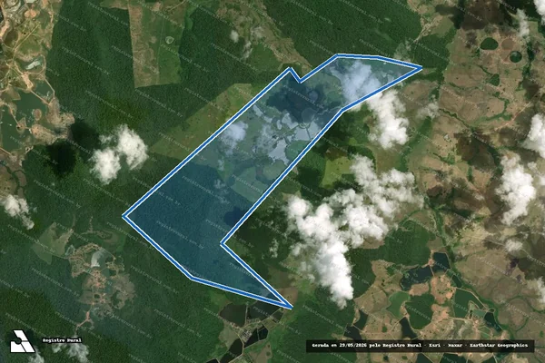 Imagem de satélite de Fazenda Araçai II - Parcela 1 em Amajari - RR