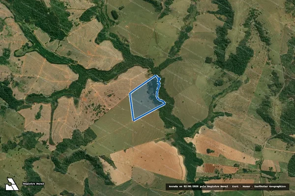 Imagem de satélite de Sítio São Francisco - Gleba B11 - Parcela 1 em Lupércio - SP