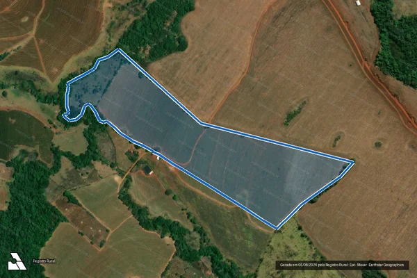 Imagem de satélite de Fazenda Santa Barbara lugar Mata das Perobas e Limeira - Parcela 1 em Monte Carmelo - MG