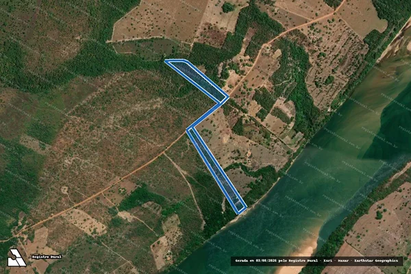 Imagem de satélite de Unificação das Três Glebas, Constituidas por Parte do Lote n° 73 - Parte 02 em Tupirama - TO