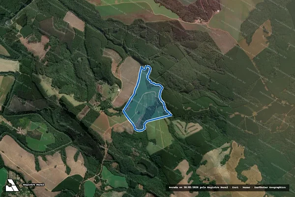 Imagem de satélite de Sitio Agua Clara - Parcela 1 em Tibagi - PR