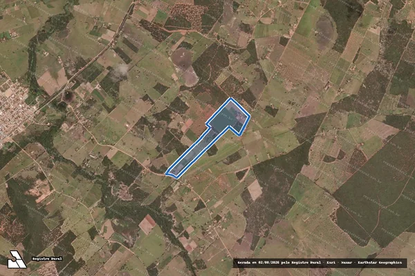 Imagem de satélite de FAZENDA PASSAGEM OU VARZEA DAS PEDRAS - GLEBA 1 em Pai Pedro - MG
