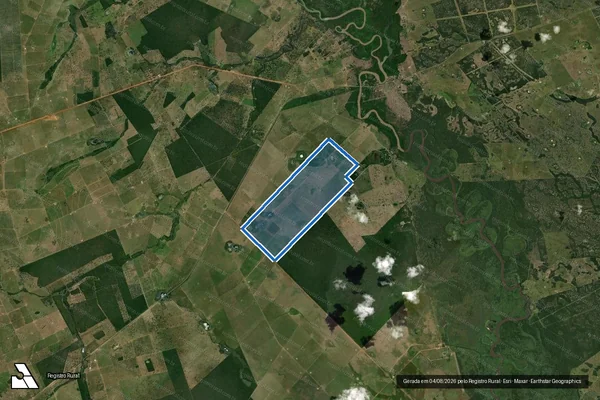 Imagem de satélite de Fazenda Santa Helena - Mat.19154 em Cáceres - MT