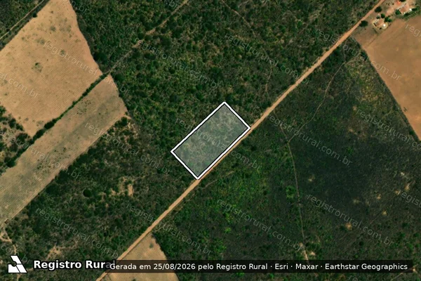Imagem de satélite de LUGAR DENOMINADO JATOBÁ DA FAZENDA JATOBA - Parte 5 em São José do Belmonte - PE