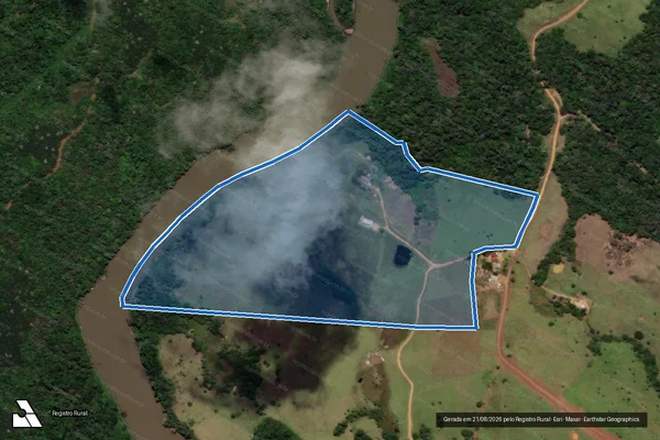 Imagem de satélite de P. A. ILHA DAS FLORES - Lote 15 em Cândido de Abreu - PR