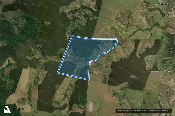 Imagem de satélite de Fazenda Santa Terezinha - Matrícula 32981 em Teixeira de Freitas - BA
