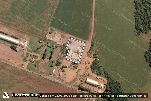 Imagem de satélite de Fazenda Montividiu Tiuba Criciuma - Parcela 1 em Montividiu - GO