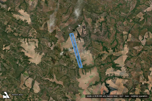 Imagem de satélite de FAZENDA NOVA AURORA , NOVA AURORA I, II,II E BOA VISTA - FAZENDA NOVA AURORA II   B em Carolina - MA