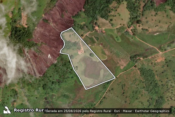 Imagem de satélite de FLORESTA E DESENGANO - Parte 3 em Mutum - MG
