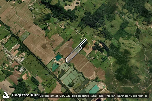 Imagem de satélite de ENEDITE PARISE SALVAN ? MAT.: 27.756 - Matricula n° 27.756 em Treze de Maio - SC