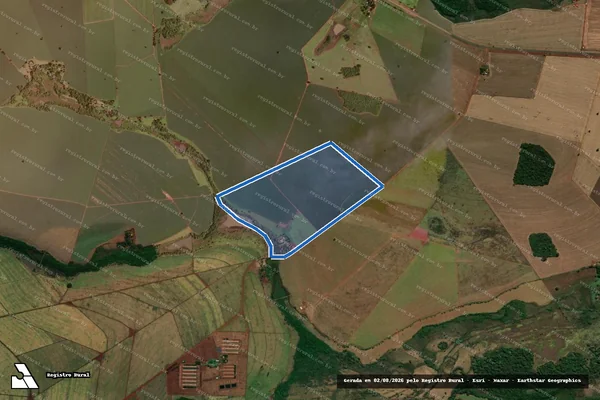 Imagem de satélite de FAZENDA BAU DO CERRADO SAO MIGUEL - PARTE 1 em Maurilândia - GO