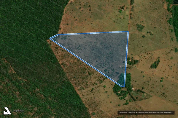 Imagem de satélite de Projeto de Assentamento Matão - Lote 08 em Bandeirantes - MS