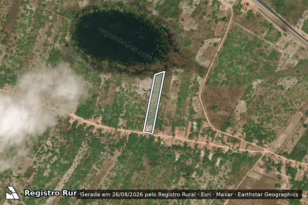 Imagem de satélite de FAZENDA BATALHA E PACHECO SANTANA - Parte 1 em Trairi - CE