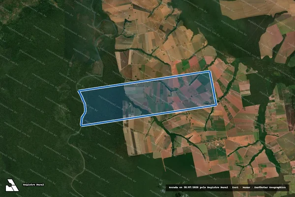 Imagem de satélite de Projeto de Assentamento Pontal do Marape - Área "III" em Nova Mutum - MT