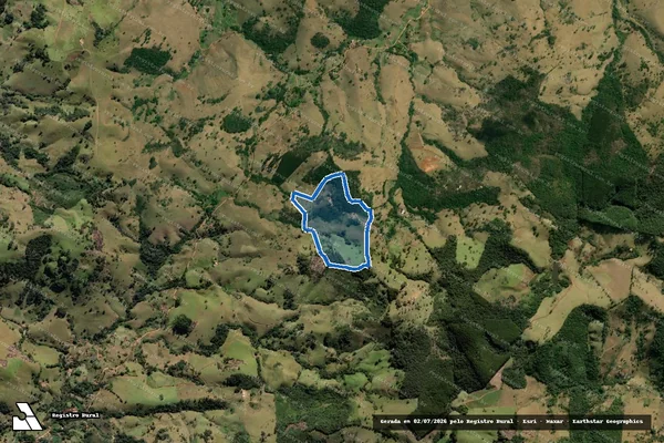 Imagem de satélite de Sítio Pedra Branca - Sítio Pedra Branca em Paraisópolis - MG