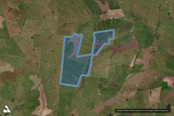 Imagem de satélite de AGROPECUÁRIA RINCÃO - GLEBA A em Bagé - RS