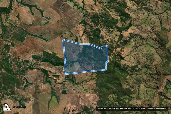 Imagem de satélite de FAZENDA A.A. SOUZA / 001 em Ivolândia - GO
