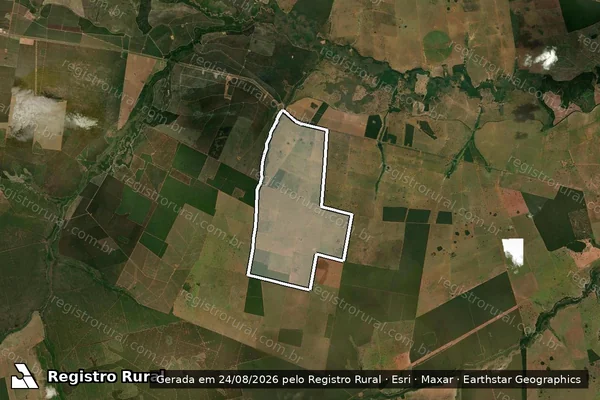 Imagem de satélite de FAZENDA OLHO D?ÁGUA - Parte 1 em Ribas do Rio Pardo - MS
