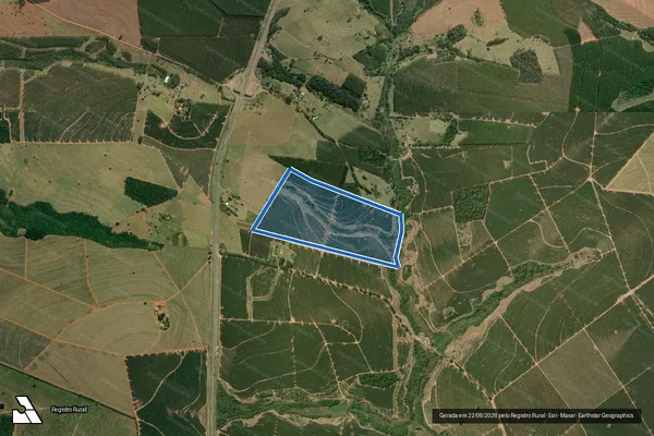 Imagem de satélite de Fazenda Itamarati - Matrícula 3766 em Paulistânia - SP