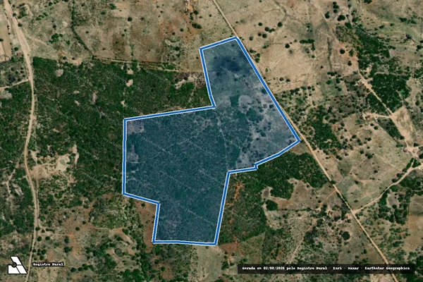 Imagem de satélite de SÍTIO RJ, FAZENDA DA MATA, FAZENDA RIACHO BAIXO DA SERRA - FAZENDA DA MATA em Andorinha - BA