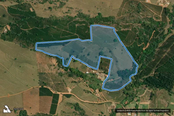 Imagem de satélite de Fazenda Rio do Peixe - Parte 1 em Campestre - MG