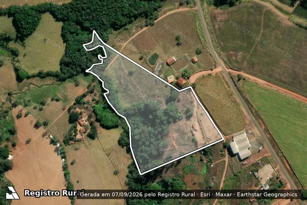 Imagem de satélite de SITIO FLORIMAR - Gleba AREA 2 em São Pedro da União - MG