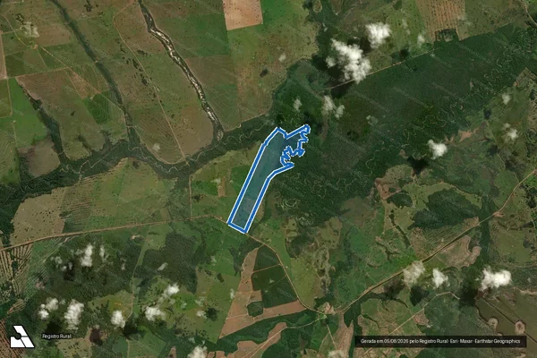 Imagem de satélite de Fazenda São Jorge - Área 02 em Dois Irmãos do Buriti - MS