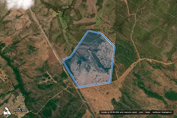 Imagem de satélite de LOTE 94-A (PARTE 01-A), DO LOTEAMENTO COCAL, 4ª ETAPA, FLS. 02 - FAZENDA SANTA RITA  - Parte 02 em Rio Sono - TO