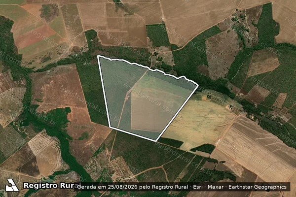 Imagem de satélite de FAZENDA MATÃO, PARTE DO LOTE 39  DO LOTEAMENTO TOCANTINS E SÃO VALÉRIO - 001 em Peixe - TO