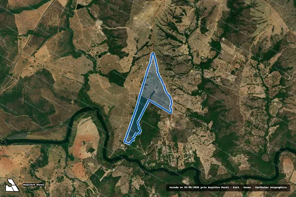 Imagem de satélite de FAZENDA CORUMBA - Parte 1 em Luziânia - GO