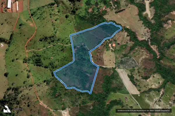 Imagem de satélite de Fazenda São José da Lagoa, Lugar Denominado Gordura - Parcela 1 em São Gotardo - MG