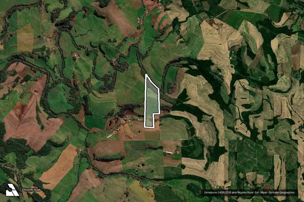 Imagem de satélite de Um lote de terras de cultura sob o nº 198 - Parcela 1 em Rondinha - RS