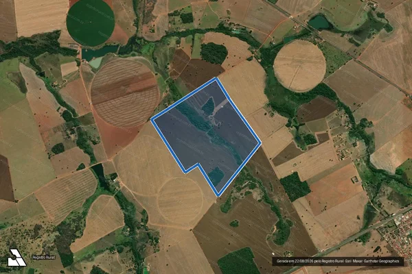 Imagem de satélite de Fazenda Sumidouro - Parte 1 em Indiara - GO