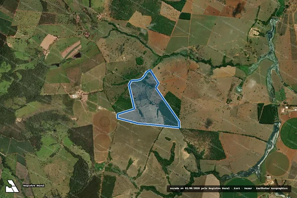 Imagem de satélite de FAZENDA CAPÃO DA DERRUBADA - Parcela 1 em Pompéu - MG