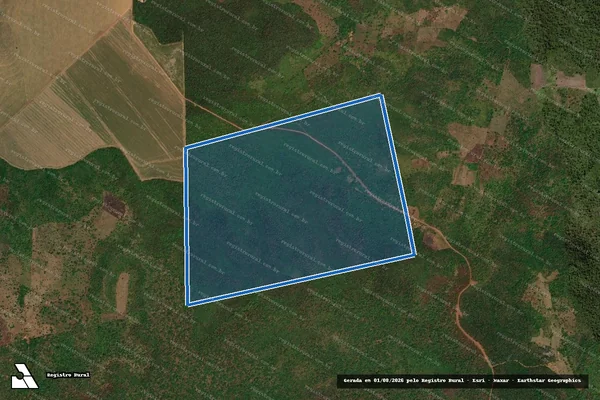 Imagem de satélite de FAZENDA PEDRA DAGUA DATA SANTA ROSA - Parte 1 em Mirador - MA