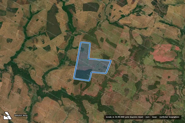 Imagem de satélite de Fazenda Grota Funda - Gleba 01 em Campina Verde - MG