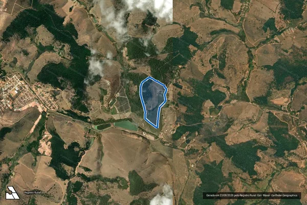 Imagem de satélite de Tareco e Grotão - Parte 1 em Guanhães - MG