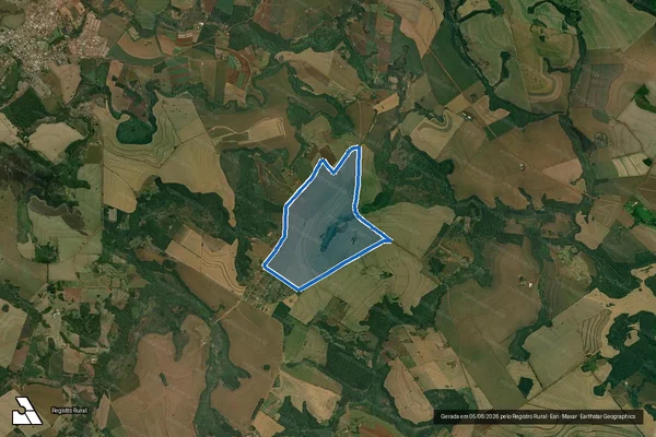 Imagem de satélite de Fazenda Barra Grande A - Fazenda Barra Grande A em Tamarana - PR