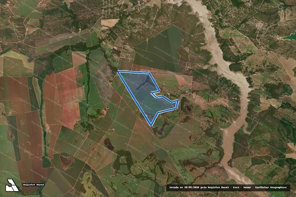 Imagem de satélite de FAZENDA ENGENHO BARROSO em Uruaçu - GO