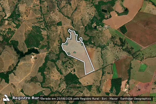 Imagem de satélite de FAZENDA TAMANDUÁ OU PINDAÍBA - GLEBA 02 em Iporá - GO