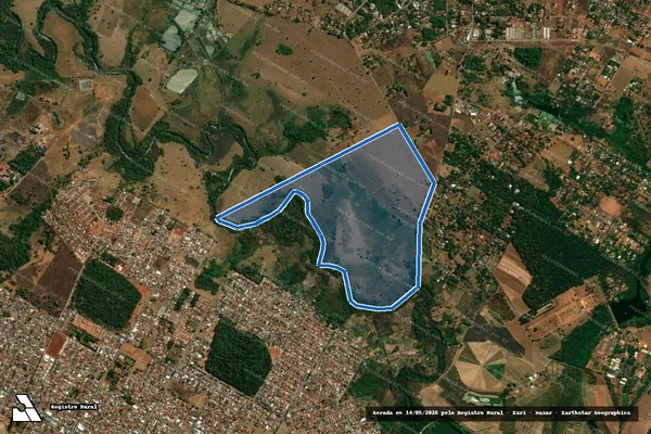 Imagem de satélite de FAZENDA PALMITO - Gleba 03 em Goiânia - GO