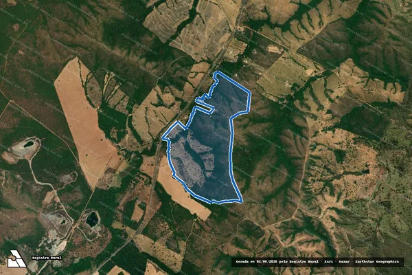 Imagem de satélite de FAZENDA ESTREITO - Gleba REMANESCENTE 2 em Cocalzinho de Goiás - GO