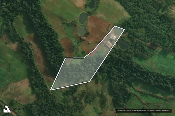 Imagem de satélite de Parte das Chácaras n° 2, n° 4 e n° 6 - B em Tunápolis - SC